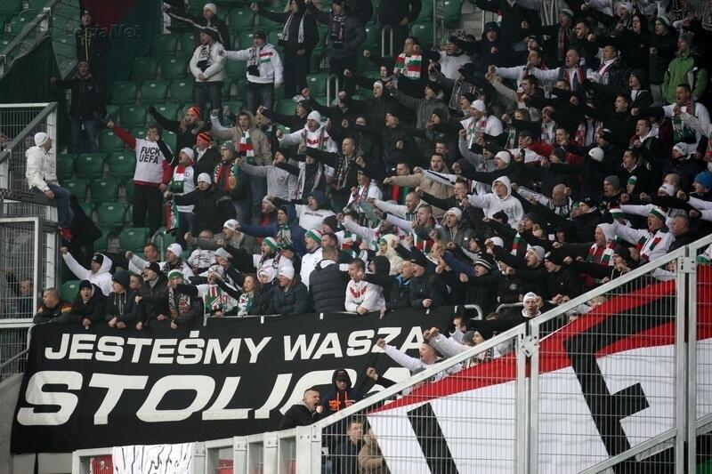 News: Doping kibiców Legii we Wrocławiu