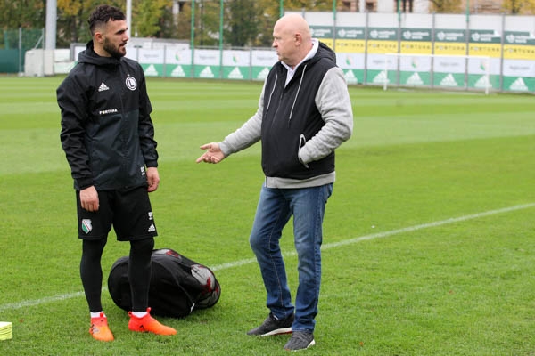 Trening z kadrowiczami i bramkarzami