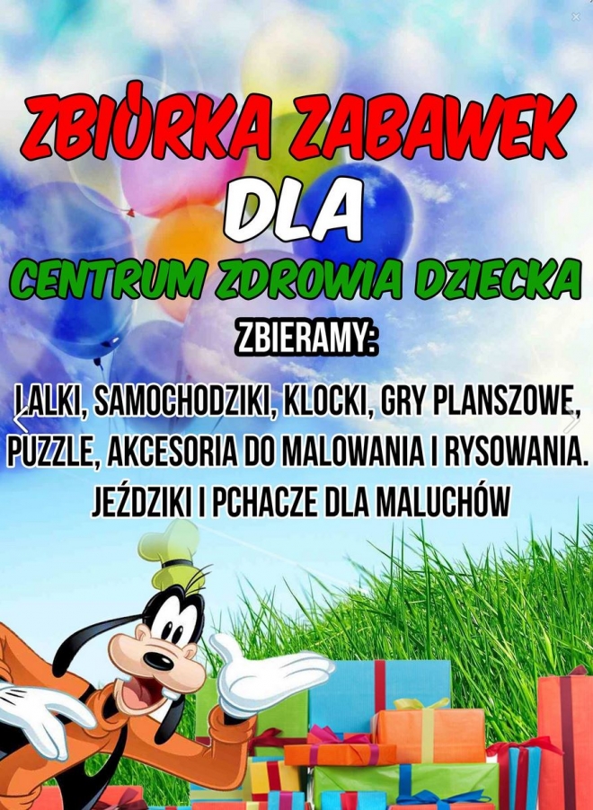 Zbiórka zabawek, gadżety kibicowskie