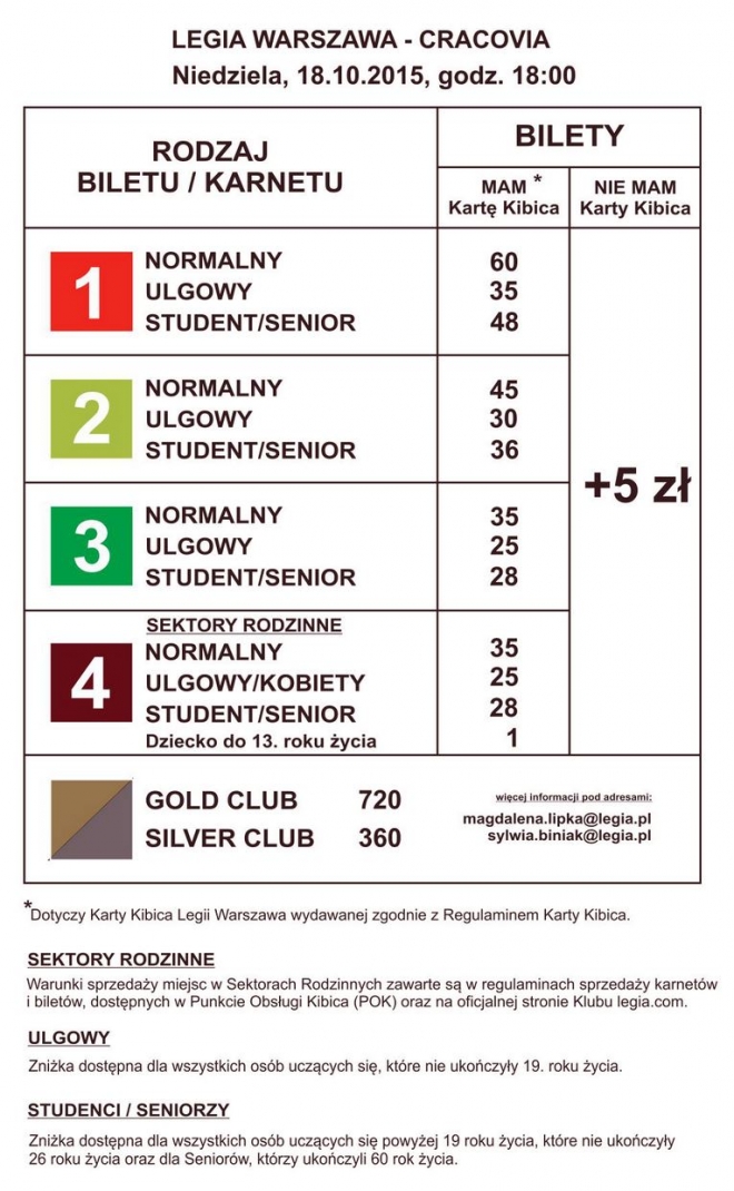 Plakaty i bilety na mecz z Cracovią