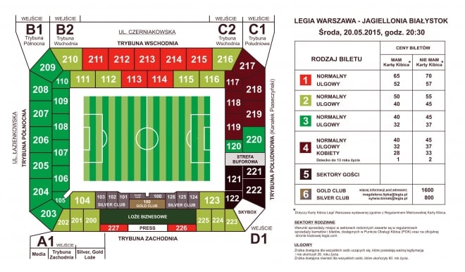 Ponad 18 tys. zajętych miejsc na mecz z Jagiellonią