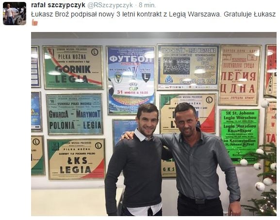 Łukasz Broź przedłużył kontrakt z Legią