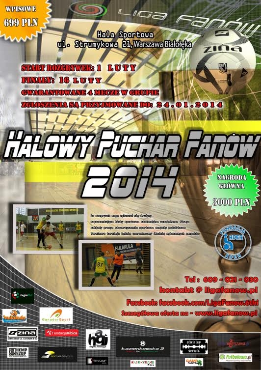 Zgłoś drużynę do halowego Pucharu Fanów 2014