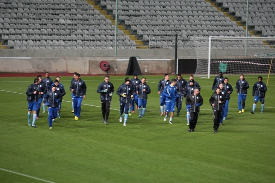 Piłkarze Apollonu i Legii trenowali na stadionie GSP