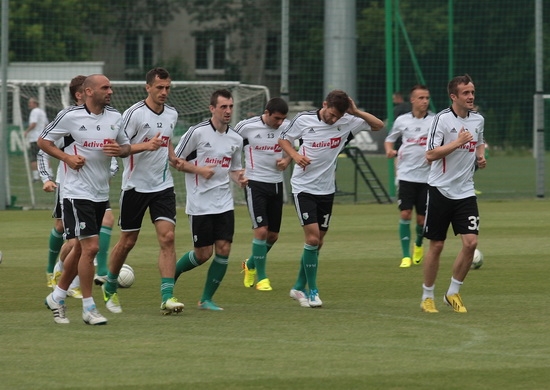 Pierwszy trening z Łukaszem Broziem - WIDEO