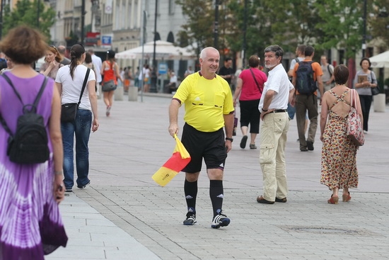 Piłkarze Legii na warszawskiej Starówce