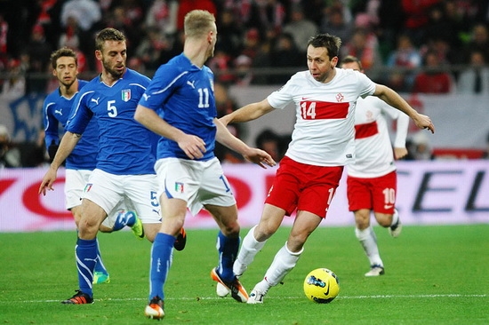 Porażka z W łochami 0:2, występ Wawrzyniaka