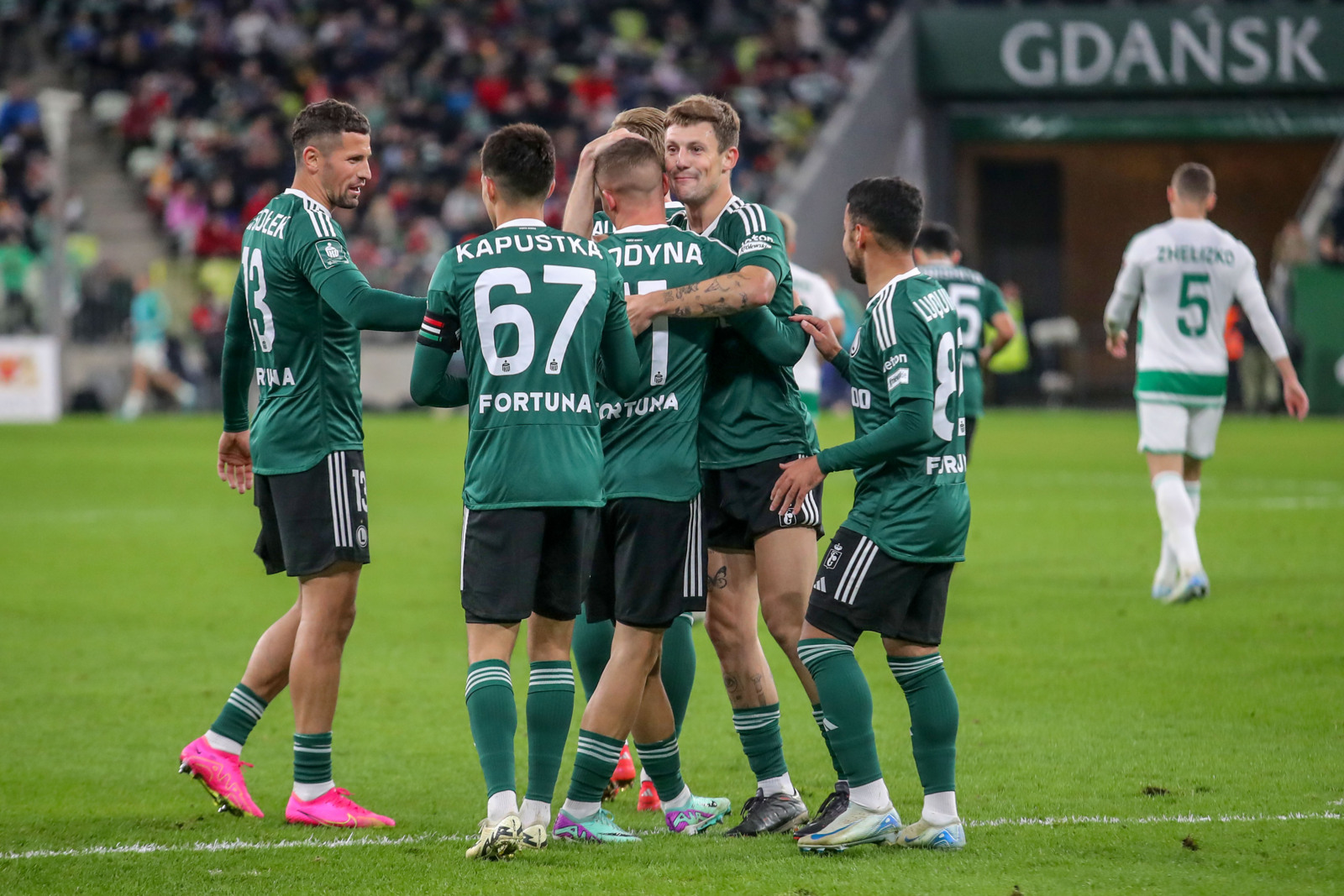 zespół Legia radość drużyna Lechia Gdańsk - Legia Warszawa 0:2