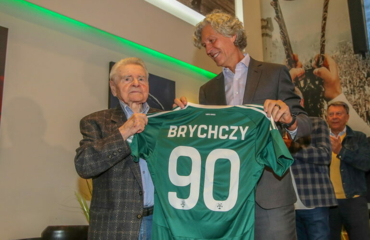 Lucjan Brychczy Dariusz Mioduski 90. urodziny Lucjana Brychczego